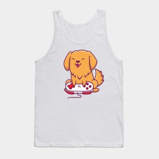 Cute Dog Gaming Cartoon Tank Top